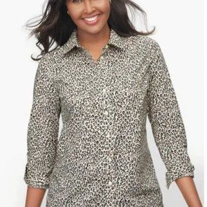 Talbots animal print blouse